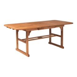 Modern Slat Top Solid Acacia Wood Butterfly Outoor Dining Table - Brown