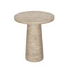 Round Side Table With Pedestal Base - Cream - Image 13