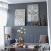 Leaf Shadow Box Wall Decor (Set of 2) - White / Gray - Image 4
