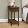 Accent End Table, 2 Tier, Storage Drawer, Traditional - Espresso - Image 9