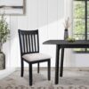 Modern Dining Chair (Set of 2) With Cushion Seats And Wooden Back - Black - Image 4