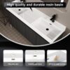 Deluxe 60" Freestanding Bathroom Vanity With Resin Double Sink - Dark Oak - Image 11