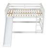 Full Over Full Bunk Bed With Slide And Ladder - White - Image 10