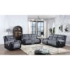 Alicia - Console Reclining Loveseat - Gray Black - Image 2