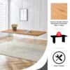 Modern Minimalist Wooden Table With Acrylic Legs For Dining, Living Rooms, And Kitchens - Wood - Image 7