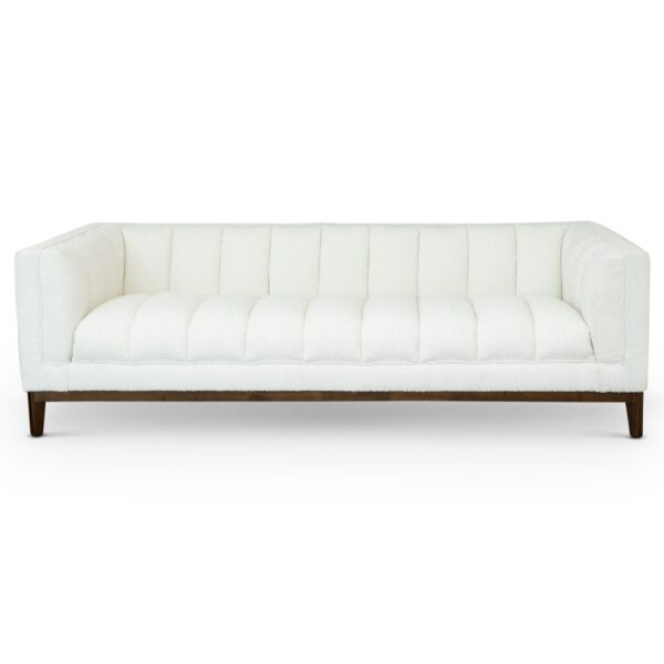 Melissa - Mid-Century Modern Sofa - Brown / White