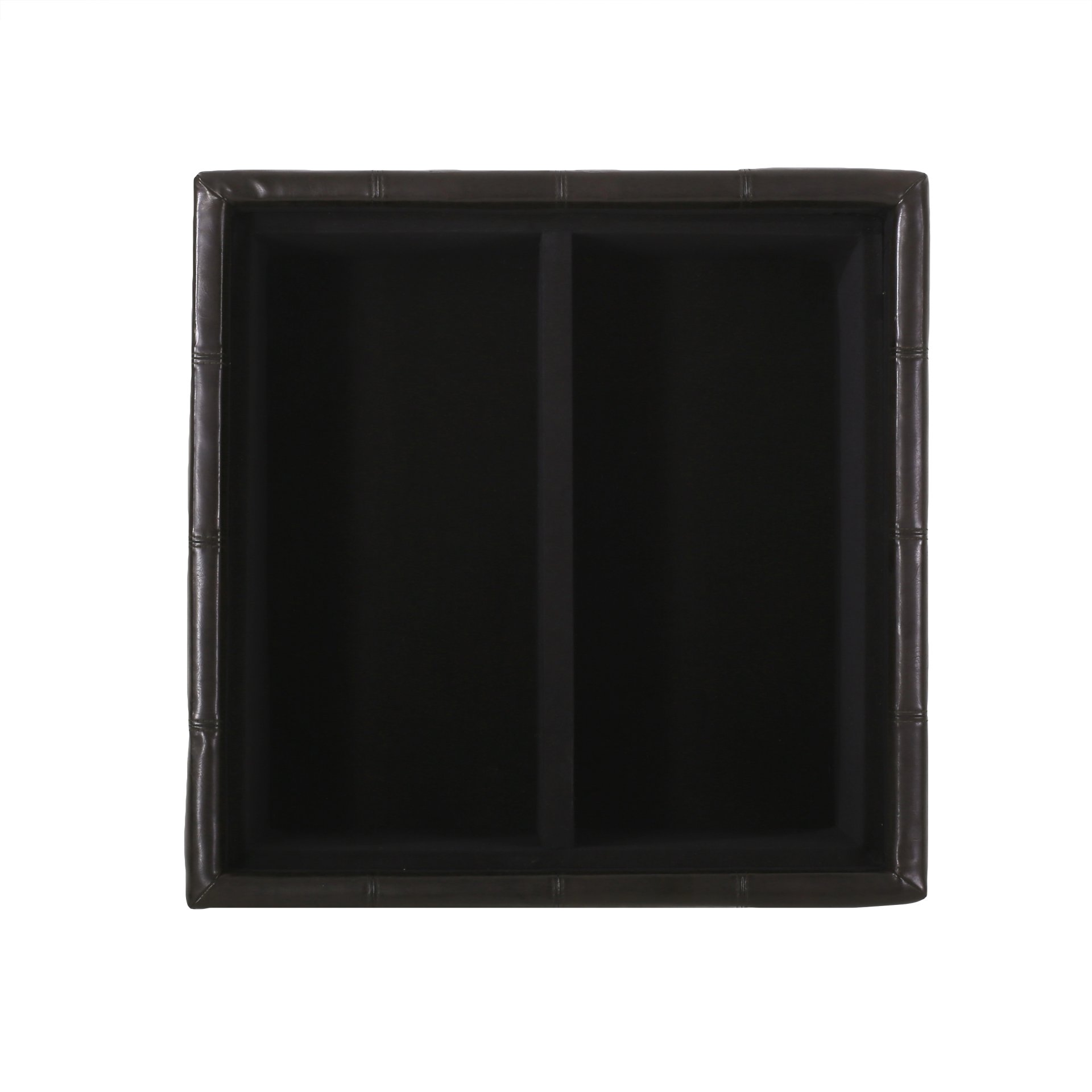 Contemporary Ottoman With Storage And Tray Tops - Brown - Image 10