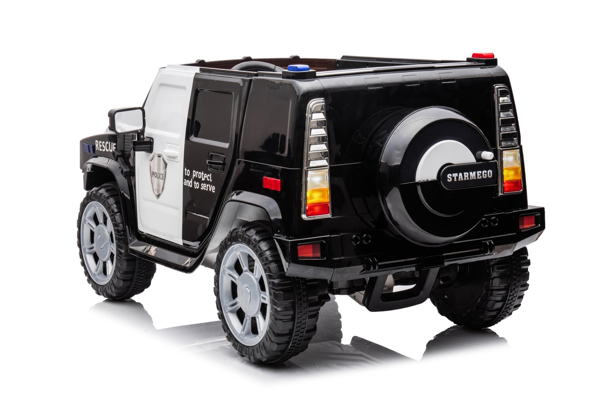12V7A 30W*2 Four-Wheel Drive Leather Seat One Button Start, Forward And Backward, High And Low Speed, Music, Front Light, Power Display, Two Doors Can Open, 2.4G R / C, Seat Belt Four Wheel Absorber - Black - Image 13