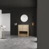 Modern 30'' Freestanding Bathroom Vanity With 2 Soft Closing Doors, (Excluding Sink) - Oak - Image 6