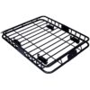 Motoring Rooftop Cargo Carrier Basket Steel 42" Universal Fit Roof Rack - Black - Image 12