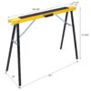 Folding Portable Saw Horses 2 Pack With Fast Open Legs, Heavy Duty For Garage And Workshop - Yellow / Black - Image 3