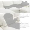 Modular Sectional With Storage Pockets, 5 Seat U Shaped Couch Set With Pillows Free Combination Modern Cloud Sofa With 2 Movable Ottoman - White - Image 18