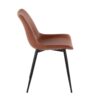 Durango - Contemporary Dining Chair (Set of 2) - Black / Cognac - Image 3