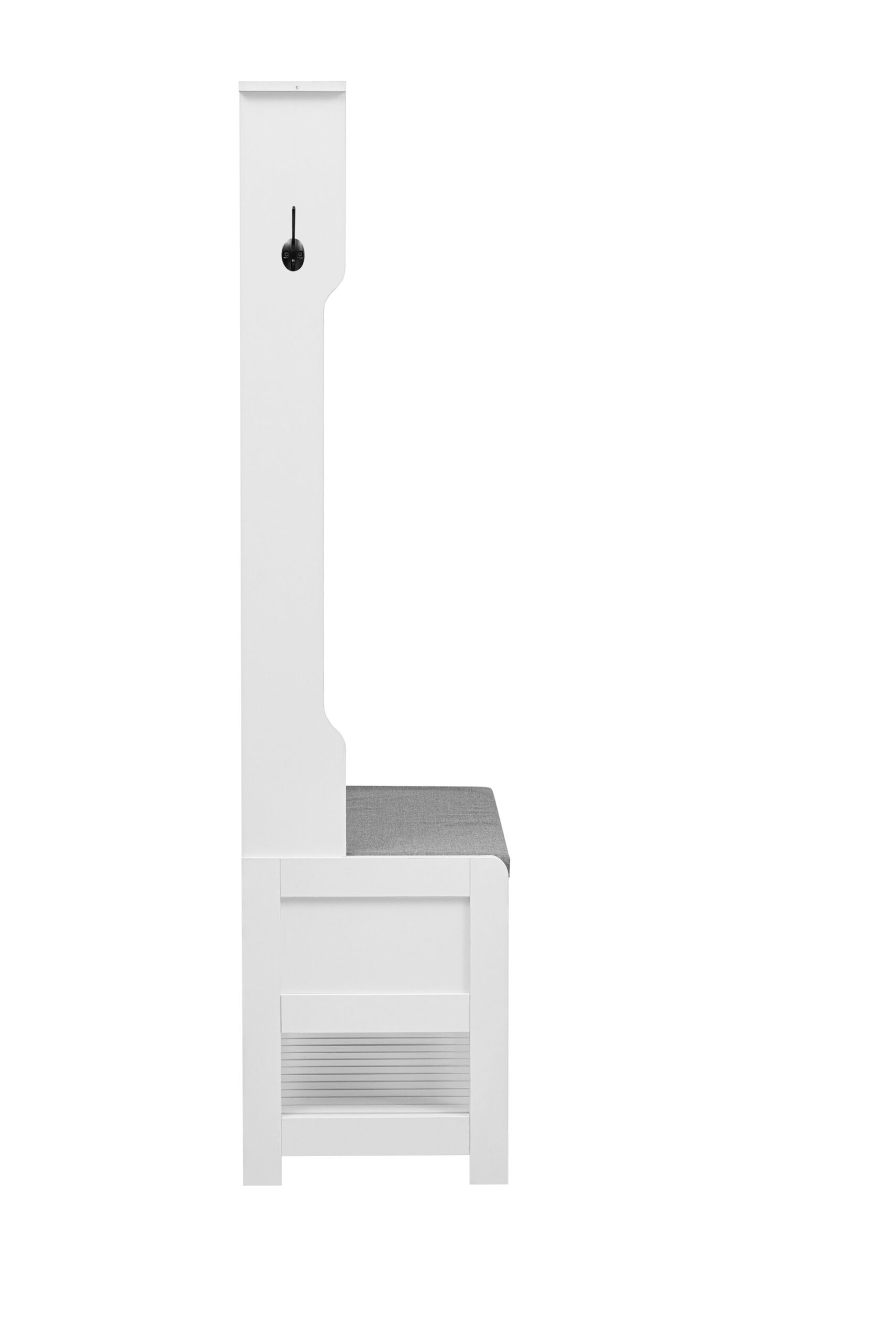 Hall Tree With 6 Hooks And Hinged Lid, Coat Hanger, Entryway Bench, Storage Bench, 3 In 1 Design, For Entrance, Hallway - White - Image 12