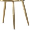 Modern Dining Chairs (Set of 2) With Gold Metal Legs - Beige - Image 7
