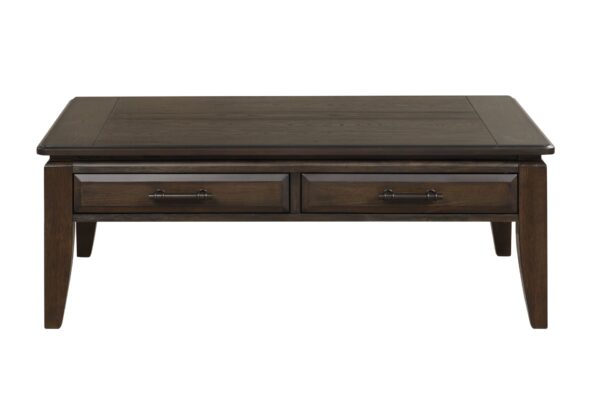 Traditional Cocktail Table With Storage - Mahogany