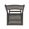 Bistro Foldable Chair With Wicker Backrest (Set of 2) - Gray / Brown - Image 9