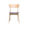 Dining Chair (Set of 2), Mid Century Dining Chairs With Cushioned Seats And Wood Frame - Dark Gray / Natural Oak - Image 5