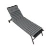 2 Piece Outdoor Chaise Lounge Chair Cushion Set, Polyester Replacement Seat Pads - Gray - Image 4