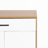 Freestanding Wooden Shoe Cabinet Organizer With Adjustable Shelves And Drawer - Natural / White - Image 20