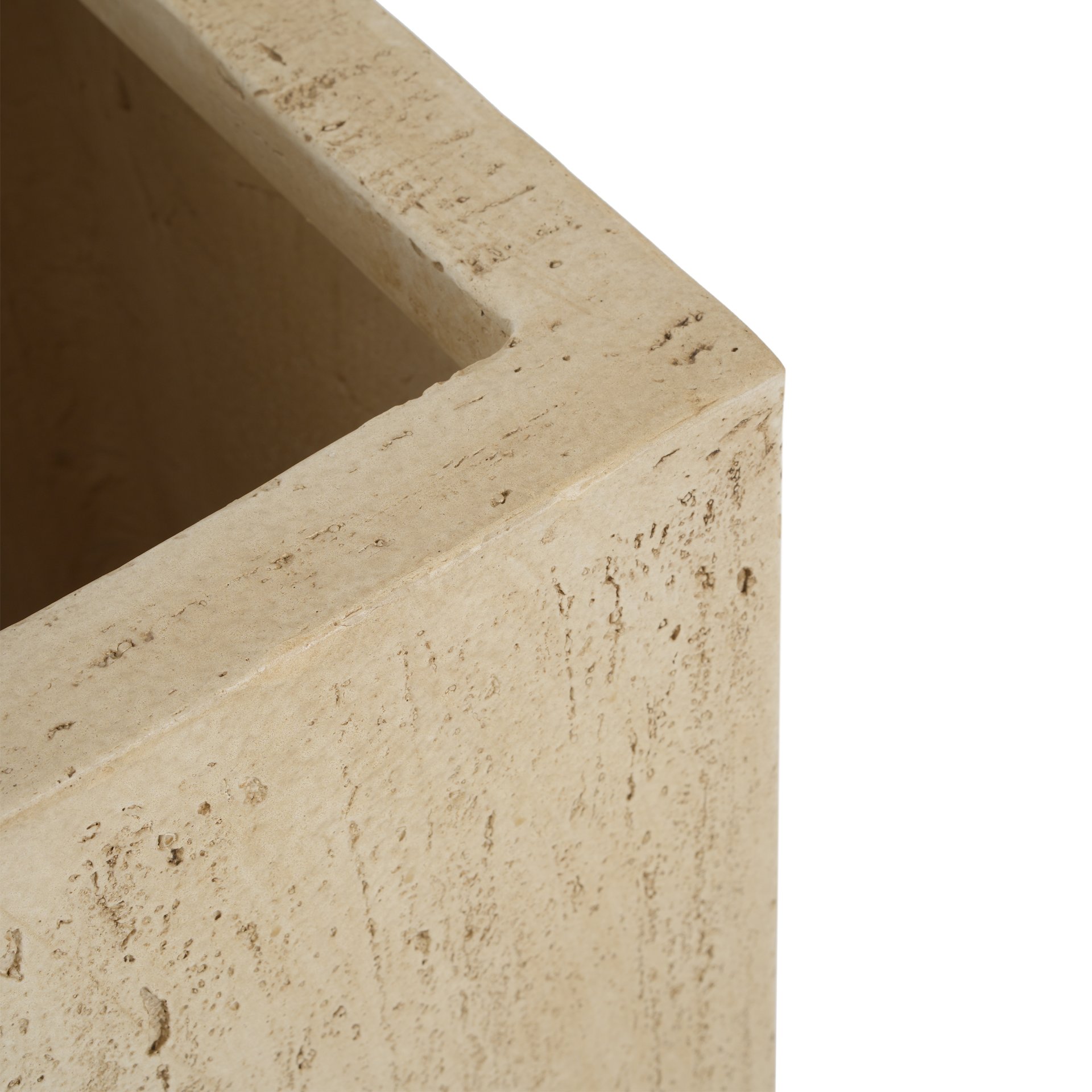 Handmade Planter Box, Travertine - Antique Brown - Image 9