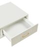 Modern Rectangle Coffee Table With Legs, Sliding Drawer For Storage - White - Image 11