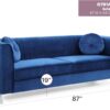 Delray - Sofa - Navy Blue - Image 7