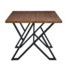 5 Pieces Modern And Metal Dining Set - White / Black / Walnut - Image 4