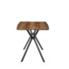 Modern Minimalist Style Dining Table MDF Wooden Top Metal Shelf Metal Heat Transfer Legs Leveling Feet For Dining Room Kitchen Office Table - Walnut / Black - Image 11