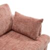 Modern Chenille 2 Seater Sofa With LED Light, USB Port, And Storage Bag - Pink - Image 24