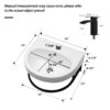 Wall Mounted Bathroom Sink With Towel Bar And Faucet - White / Black - Image 3