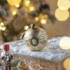 Christmas Ball Ornaments, Decorative Hanging Ball Christmas Tree Ornaments For Holiday Party Decorations (Set of 6) - Gold - Image 4