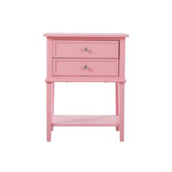 Vibrant Contemporary Nightstand - Pink