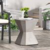 Outdoor, Lightweight Concrete Side Table - Natural - Image 2
