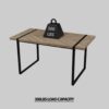 Modern Dining Table Set With Suede Chairs, Rectangular Metal Base, 4 Piece - Gray / Brown - Image 15