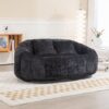 High Back Durable Comfort Bean Bag Sofa Couch For Adults And Kids - Black - Image 4