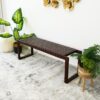 Christina - Leather Bench - Cognac / Dark Brown / Tan - Image 2