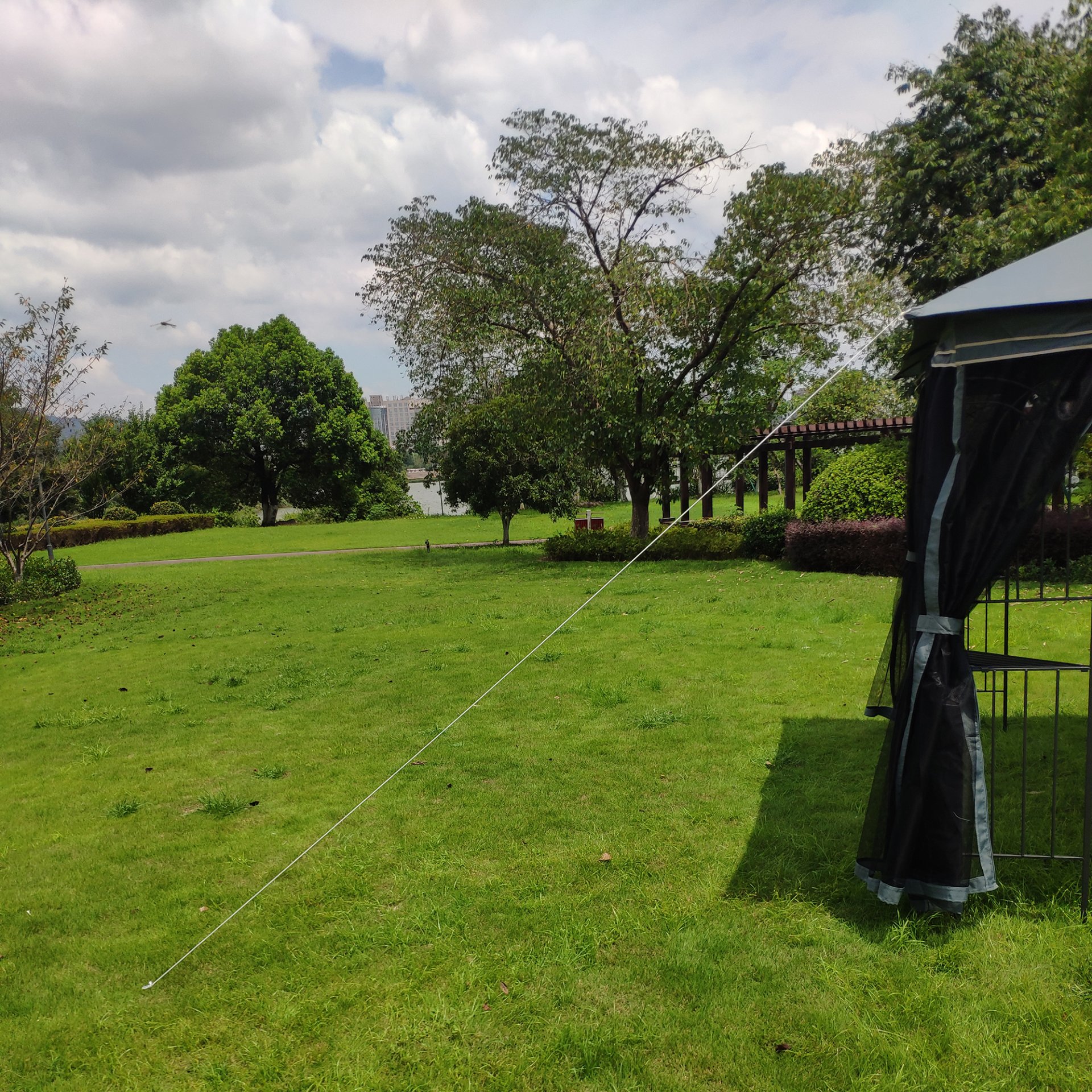 13 0 Outdoor Patio Gazebo Canopy Tent With Ventilated Double Roof And Mosquito Net (Detachable Mesh Screen On All Sides) Suitable For Lawn Garden Backyard And Deck Top - Gray - Image 7
