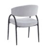 Modern Upholstered Dining Chairs With Metal Legs - Gray - Image 9