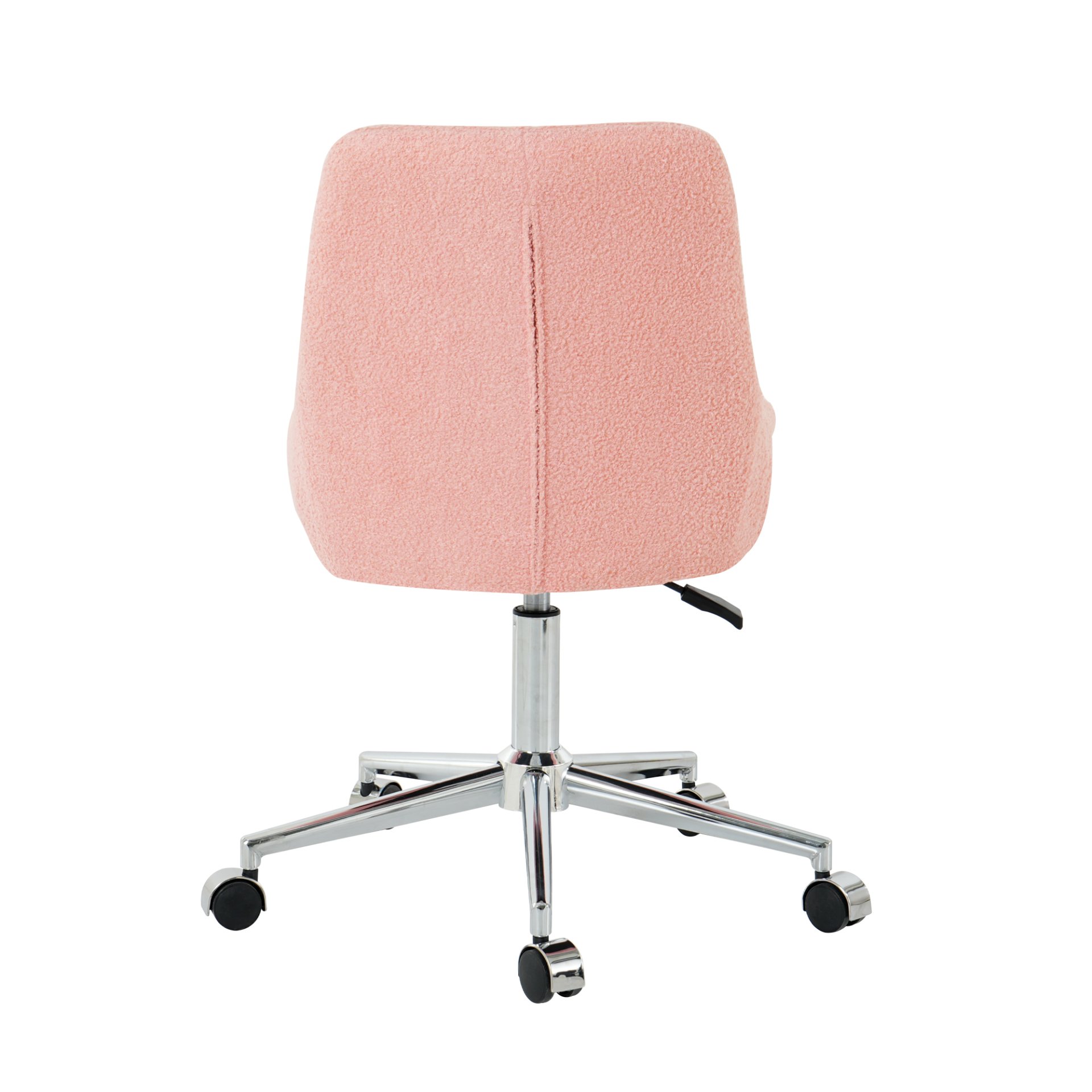 Modern Teddy Velvet Fabric Dining Chair With Golden Electroplated Legs, Soft And Comfortable, Adjustable And Space Saving - Pink - Image 12