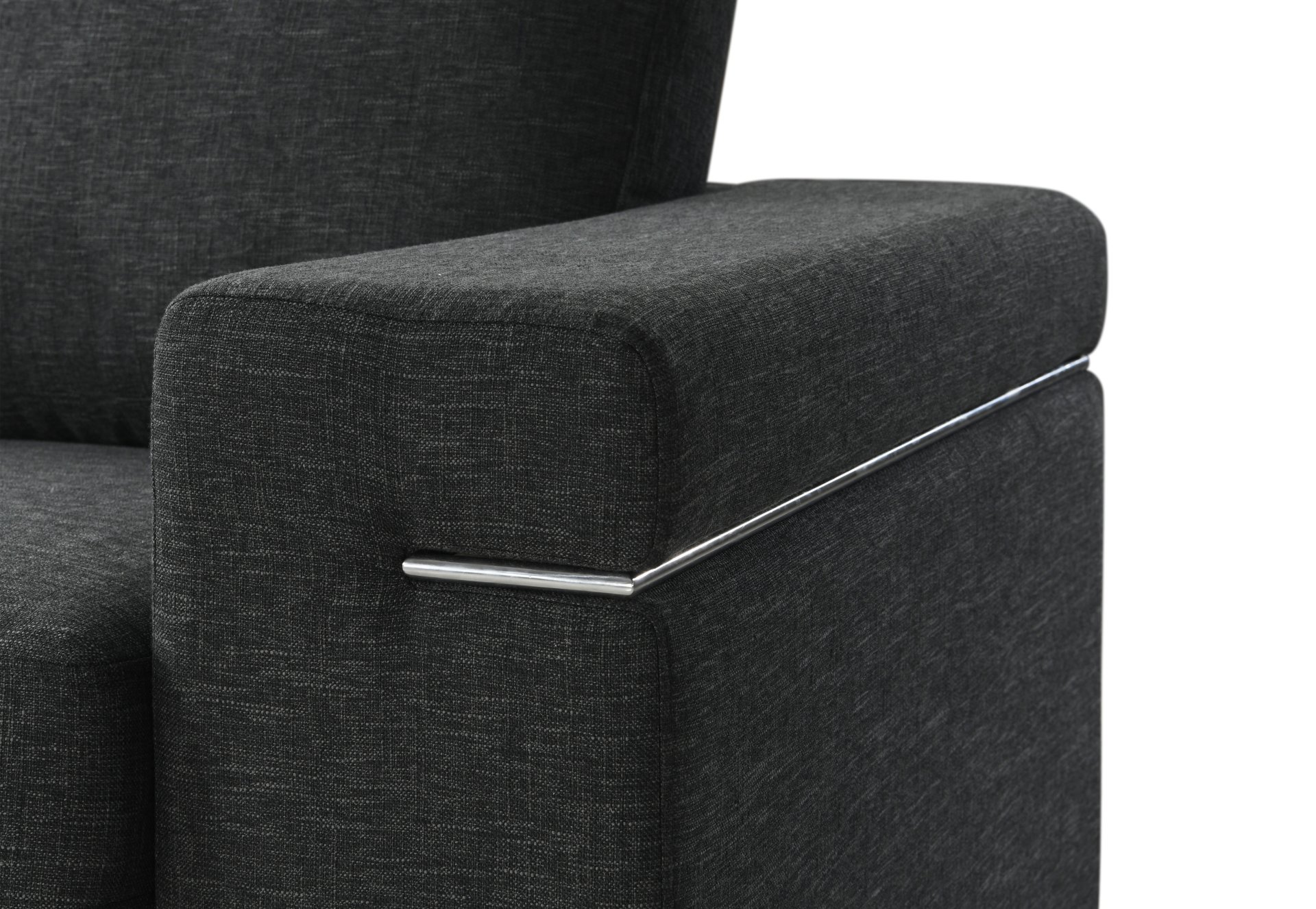 Gianna - Black Linen Fabric Arm Chair - Image 5