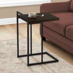 Accent Table, C - Shaped, Versatile Design - Espresso