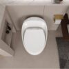 Modern Egg Shape Toilet 1.28 Gpf Single Flush Ceramic - White - Image 10