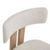 Mid Century 7 Piece Dining Set With Upholstered Armless Chairs & Wood Table - Beige / Natural - Image 15