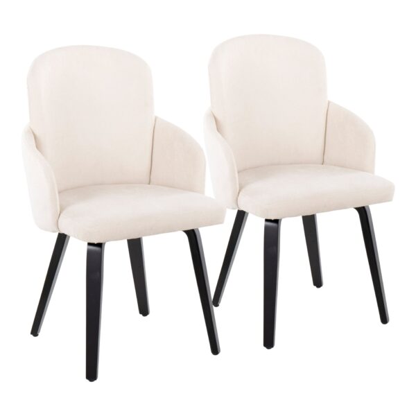 Dahlia - Contemporary Dining Chair (Set of 2) - Black / Cream