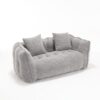 Soft Beanbag Chair With High Resilience Foam Core For Two People - Gray - Image 23