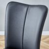 Modern Minimalist Dining Chairs With Curved Backrest And Seat Cushions Electroplated Metal Legs (Set of 4) - Black - Image 6