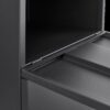 Office Furniture Copier Cabinet 2 Door Steel Copier Stand Mobile Pedestal File Printer Stand - Black - Image 10