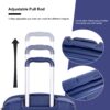 Expandable Hardshell Suitcase Double Spinner Wheels Pp Luggage Sets Lightweight Durable Suitcase With Tsa Lock, 3 Piece Set (20/24/28) - Navy - Image 7