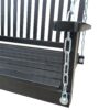 Front Porch Swing With Armrests For Outdoor Patio, Garden Yard, Backyard Or Sunroom - Black - Image 7